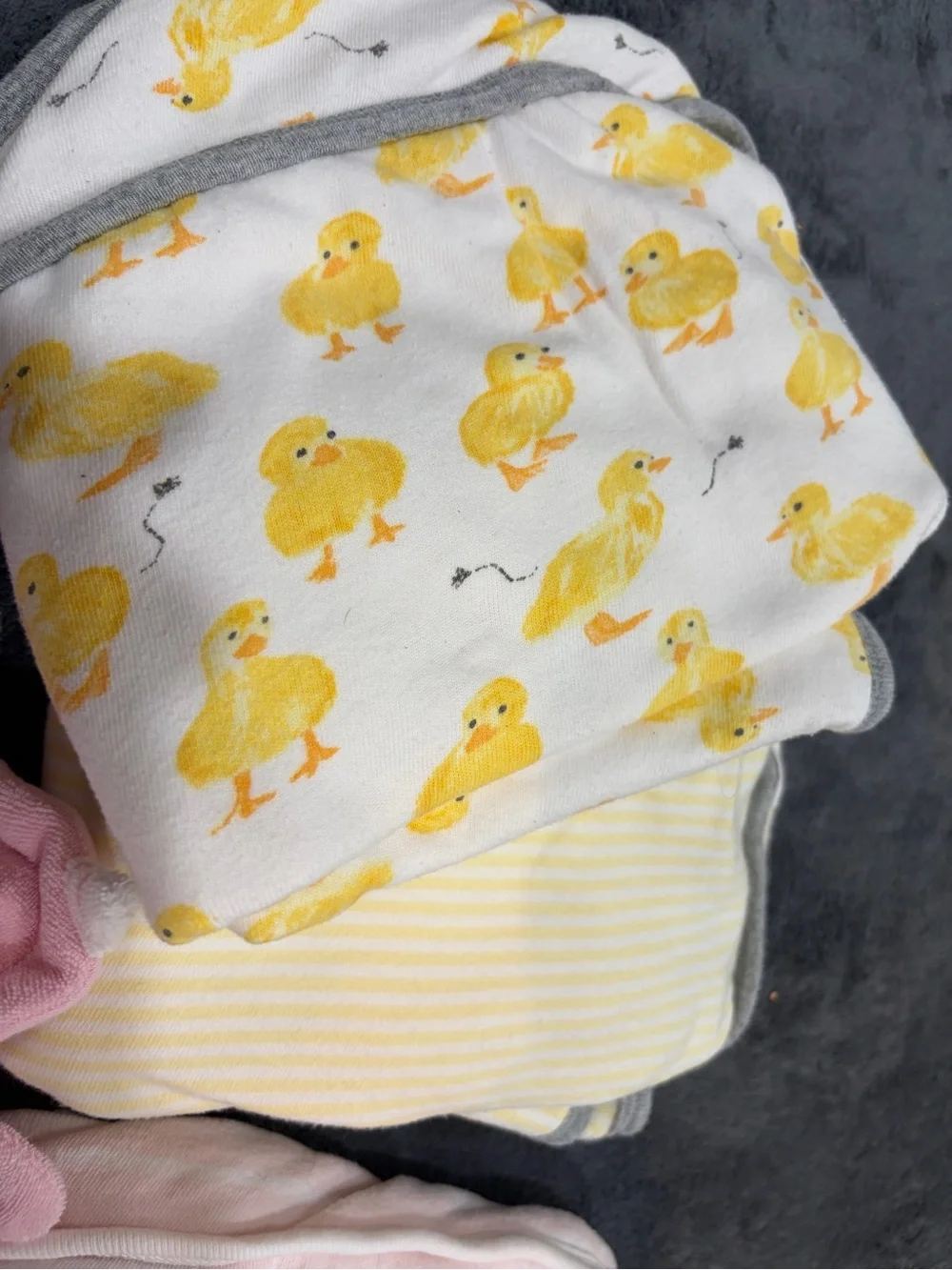 Burt's Bees Baby Hooded Bath Towels-Pink Flower, Yellow Duck, Stripe, Unicorn